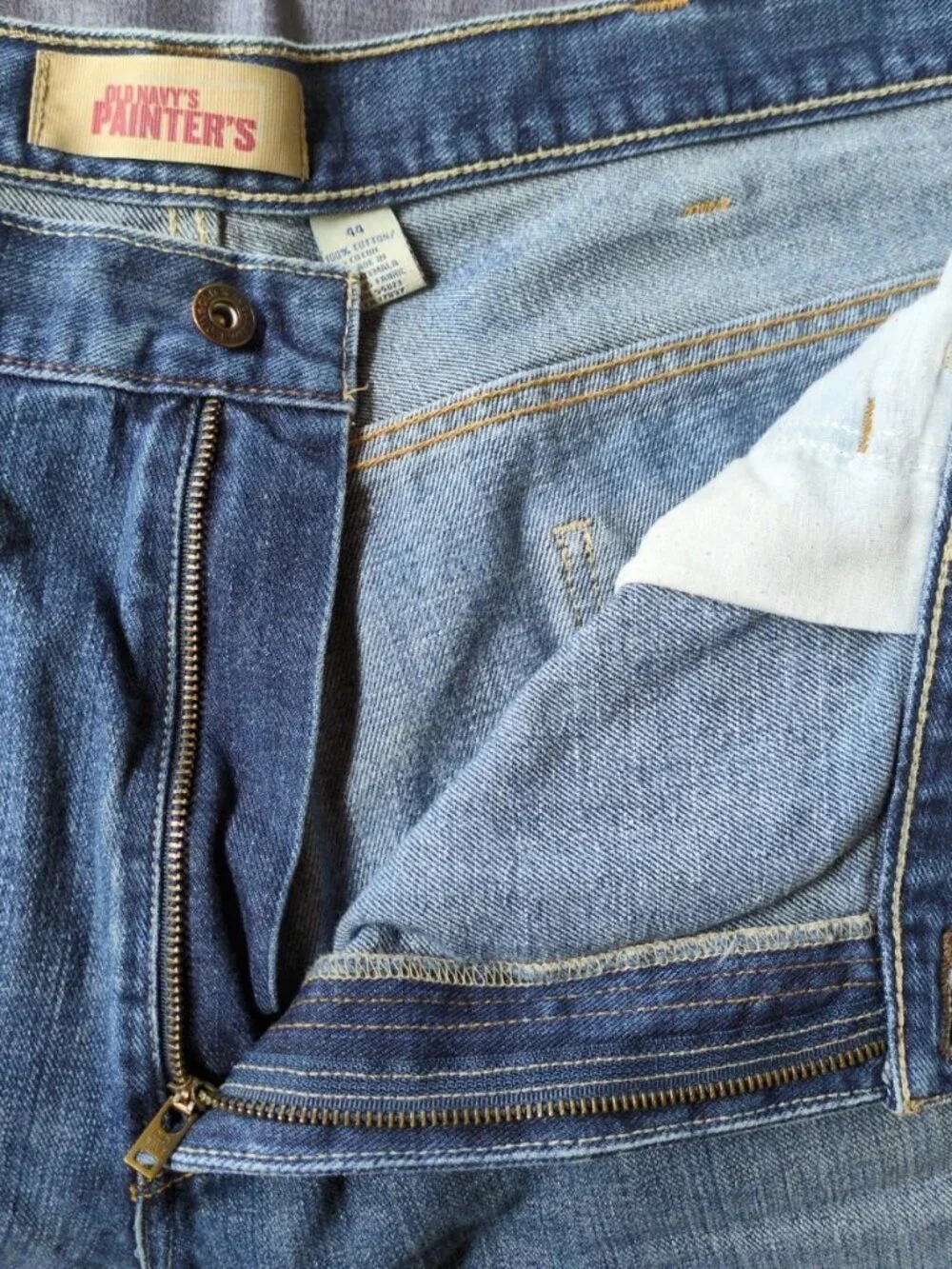 VTG Old Navy Painters Jean Shorts Mens 44 Carpenter Baggy Loose Fit Denim Jorts